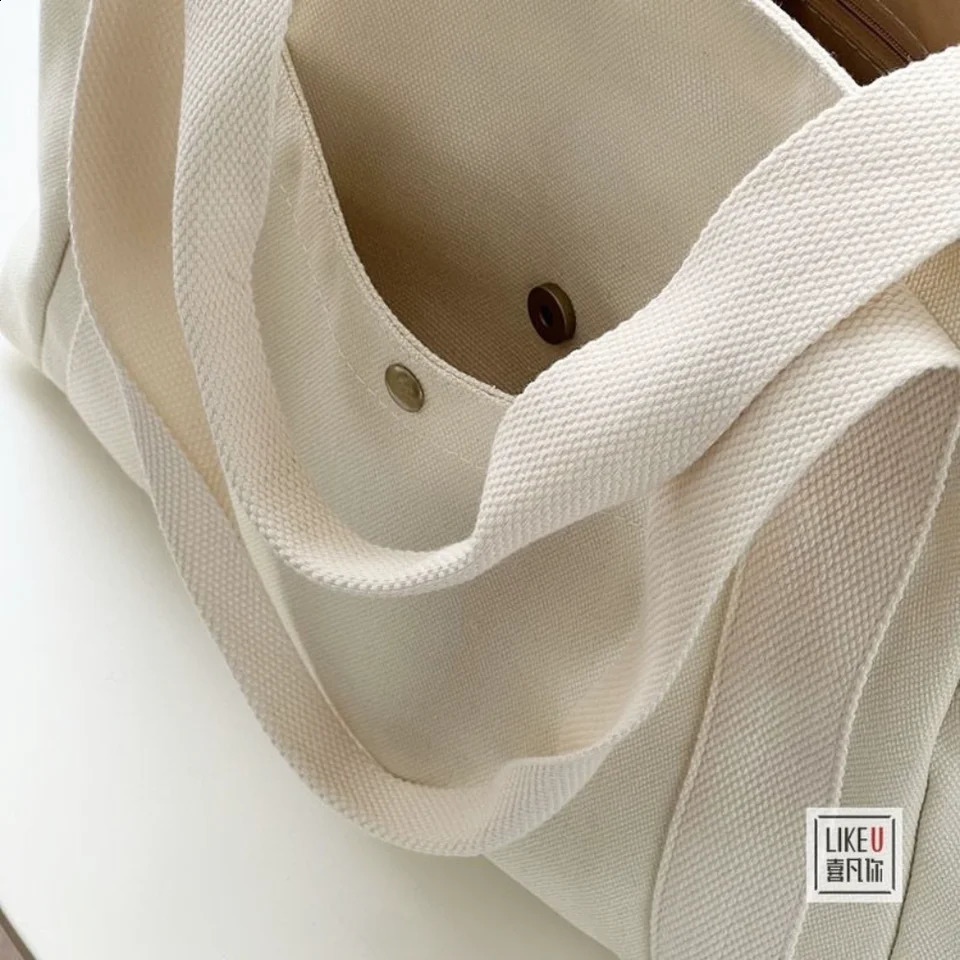 Womens Large Capacity Canvas Tote Bags for Work Commuting Carrying Concise Bag College Style Student Outfit Book Shoulder 240819ZYl
