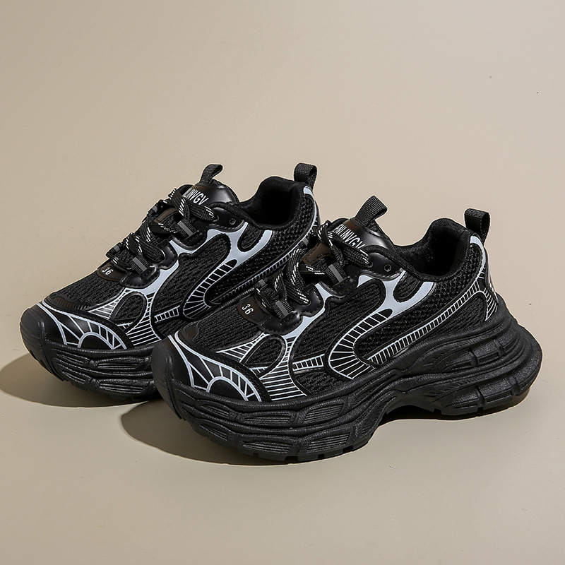 Ddmysports Autumn New Korean Version Breathable Dad Instagram Student Casual Thick Soled Running Shoes For Women BL OUTDOOR