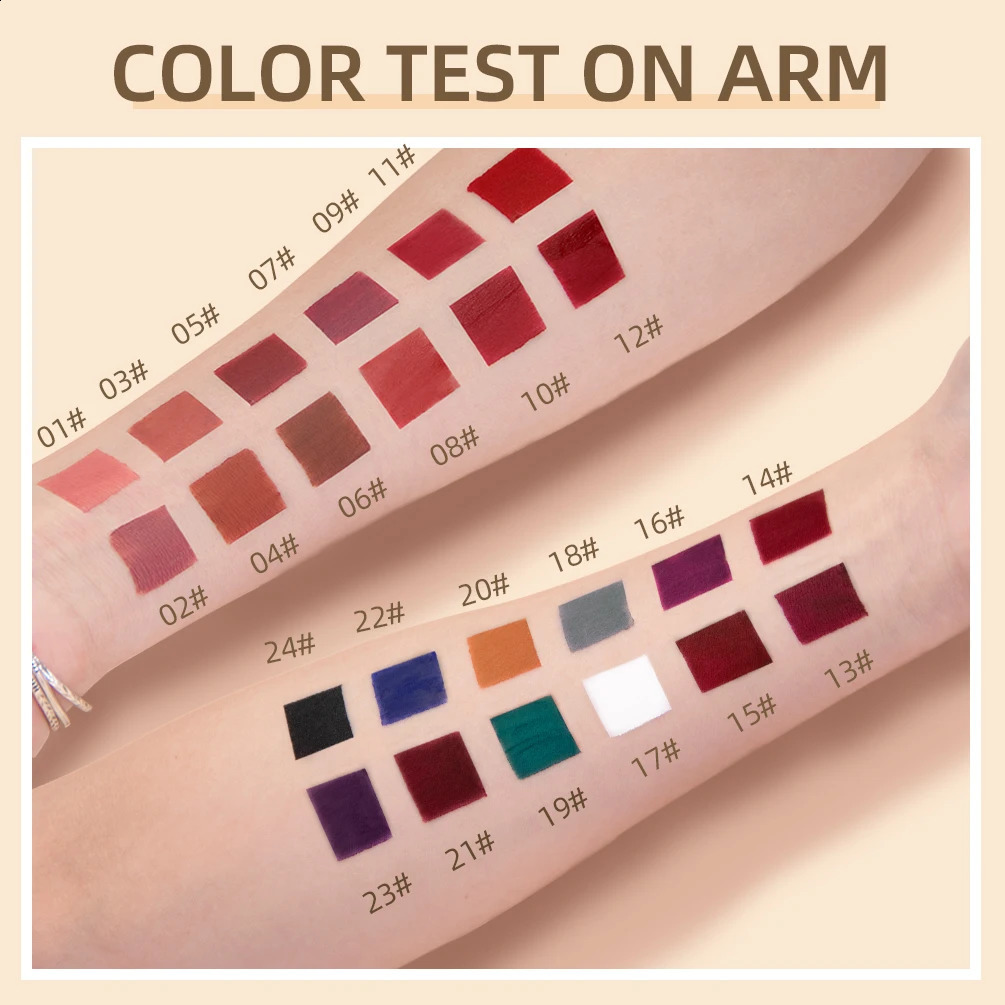QI Matte Liquid Lipstick Waterproof Long Lasting Lip Gloss Velvet Mate Nude Red Tint Tube Lipsticks Lipgloss Makeup Cosmetic 240819