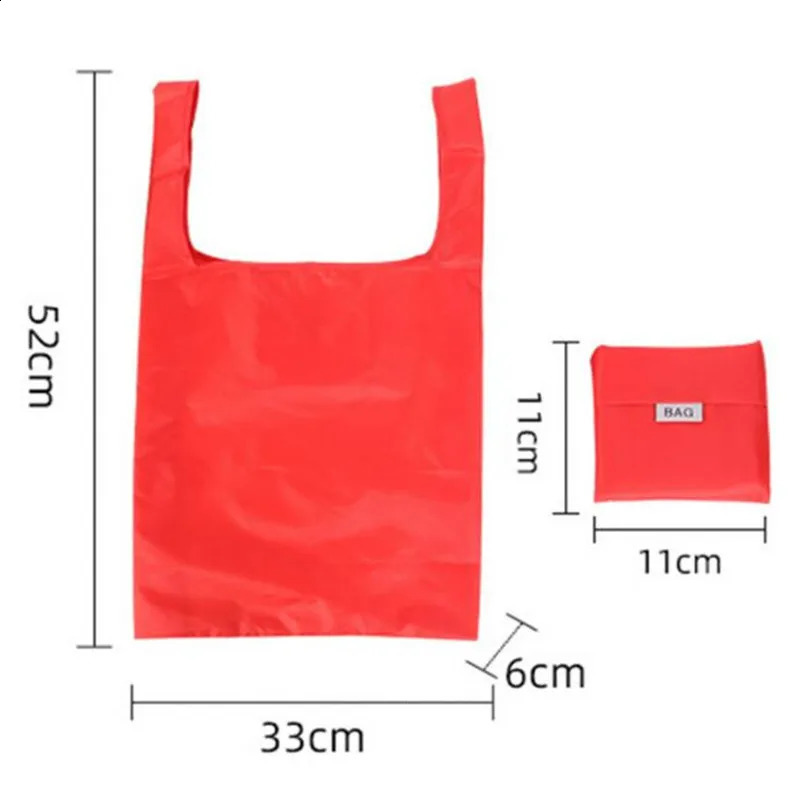 Portable folding shopping bag Large nylon bags Thick Foldable Waterproof ripstop Shoulder Bag Handbag Grocery 240819