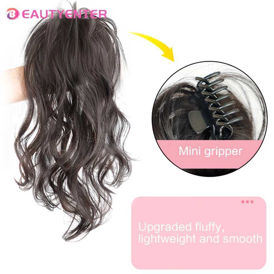 Beautiful synthetic long curly hair with clip on wig princess water polo curly high ponytail no shedding sensation W240817