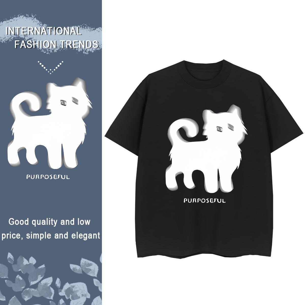 Custom Womens Tshirts Casual Beach Breathable Clothes Designer Nice 100% Cotton 230g cute Cartoon Anime T shirt