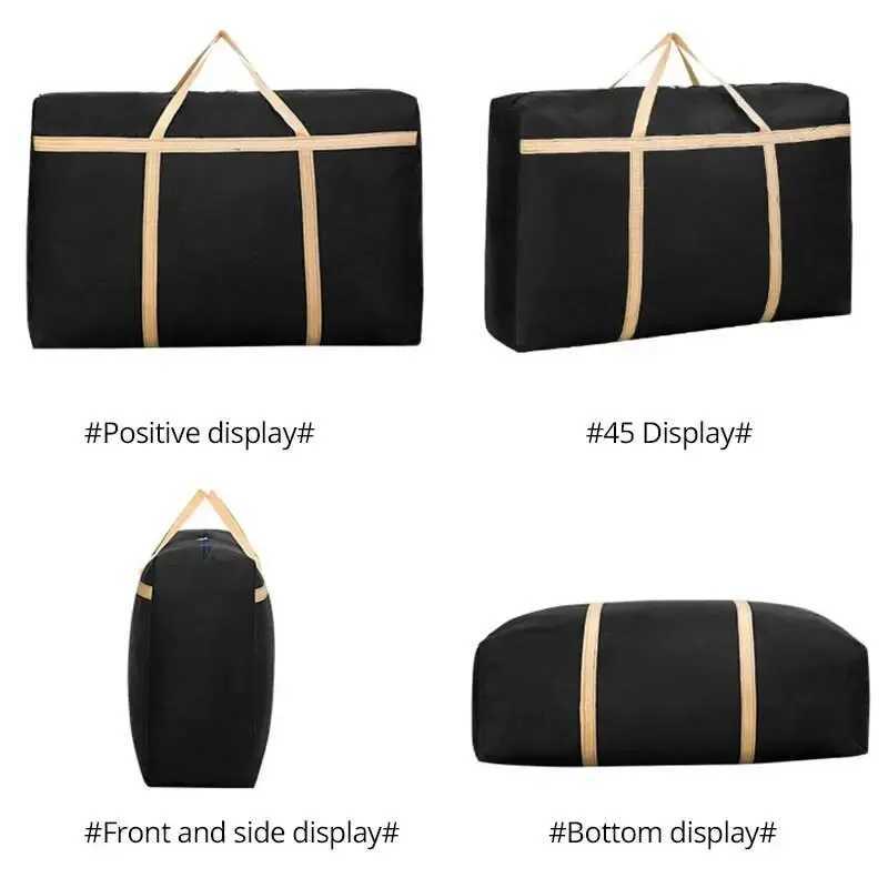 1pc 105L Oxford Cloth Moving Packing Bag Travel Luggage Bag Large Capacity Sturdy Waterproof Clothes Quilts Luggage Storage Bag CL240820