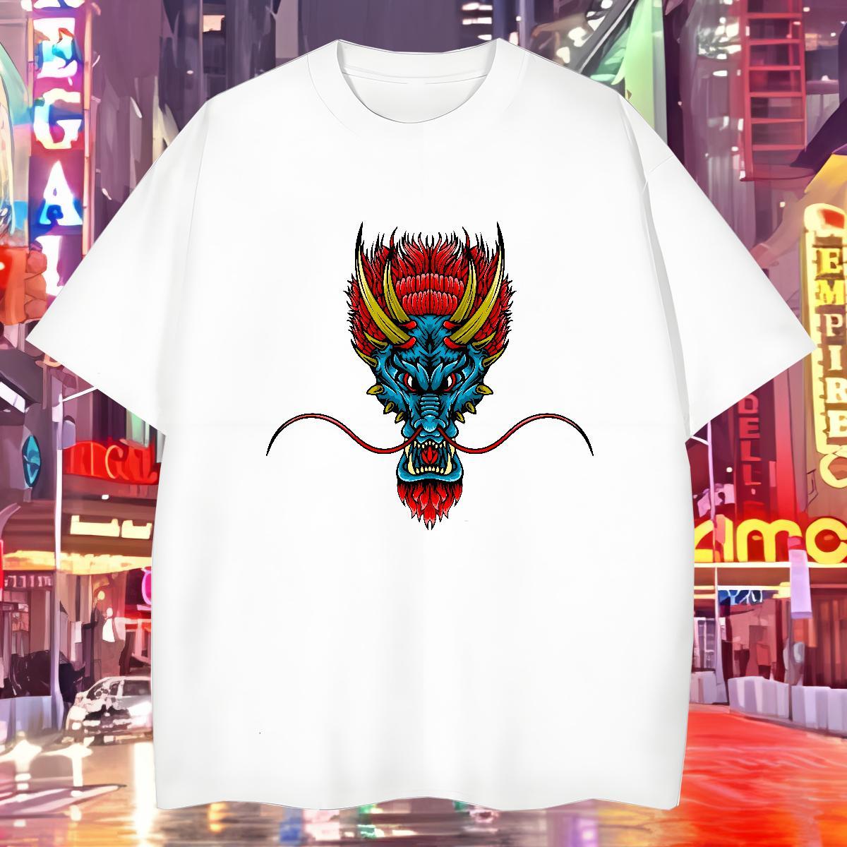 Man T Shirts 230g Cotton fierce Daily Wear Crew Neck Custom Printed Tshirts Fashion Brand Clothings