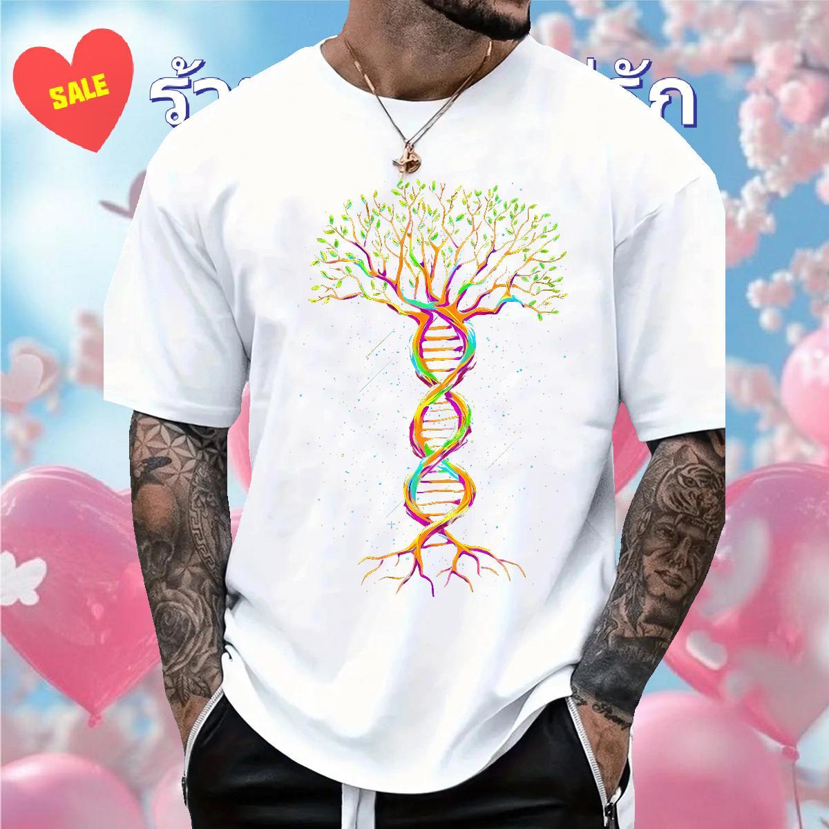 2024 Summer Mens Tshirts tree High Street Hip Hop 230g Pure Cotton Clothings Short Sleeve O-Neck Unisex T-Shirts Oversized