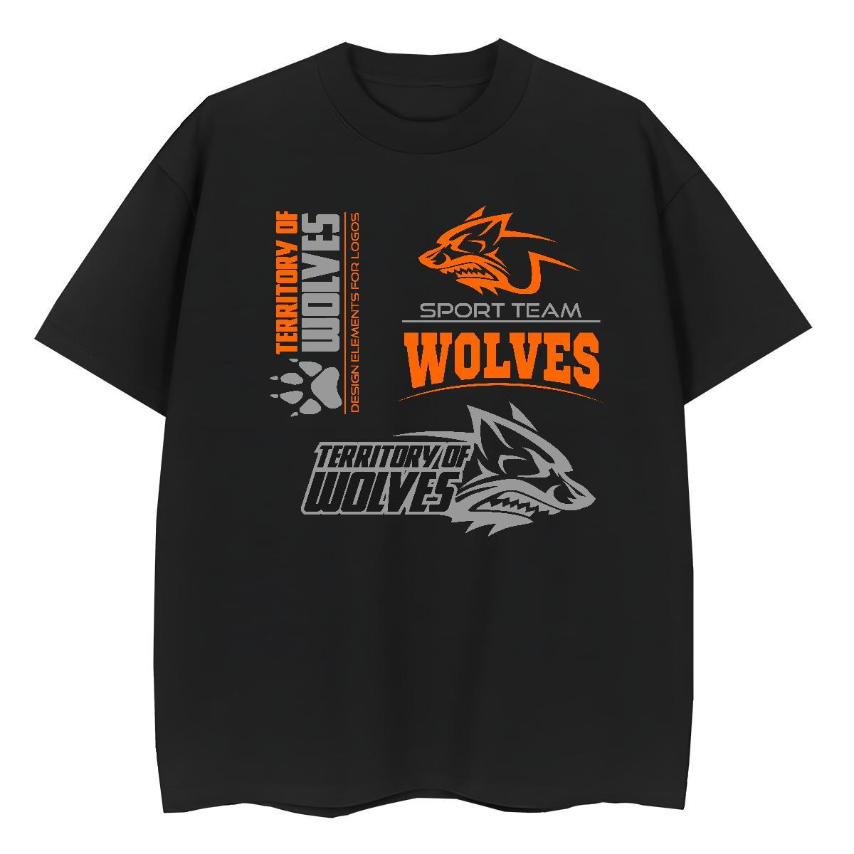 Classic Mens T Shirts wolf Breathable Soft Anime Printing Street Custom Print Plus Size 230g Cotton Mens Tshirts Designer Wear