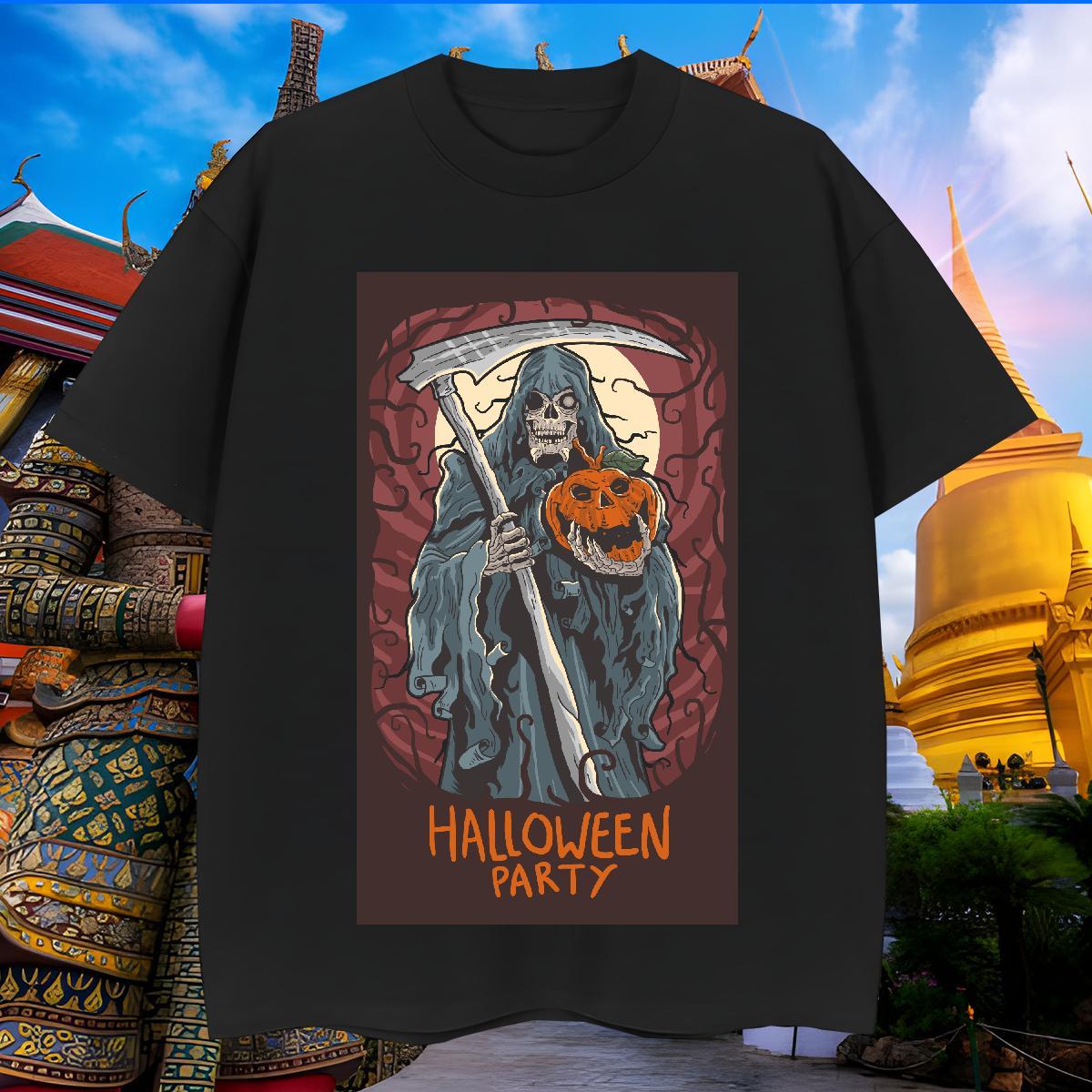 Loose T Shirts Men halloween Breathable Soft Beach Oversized 230g 100% Cotton Couples T Shirts Custom Tops Tees