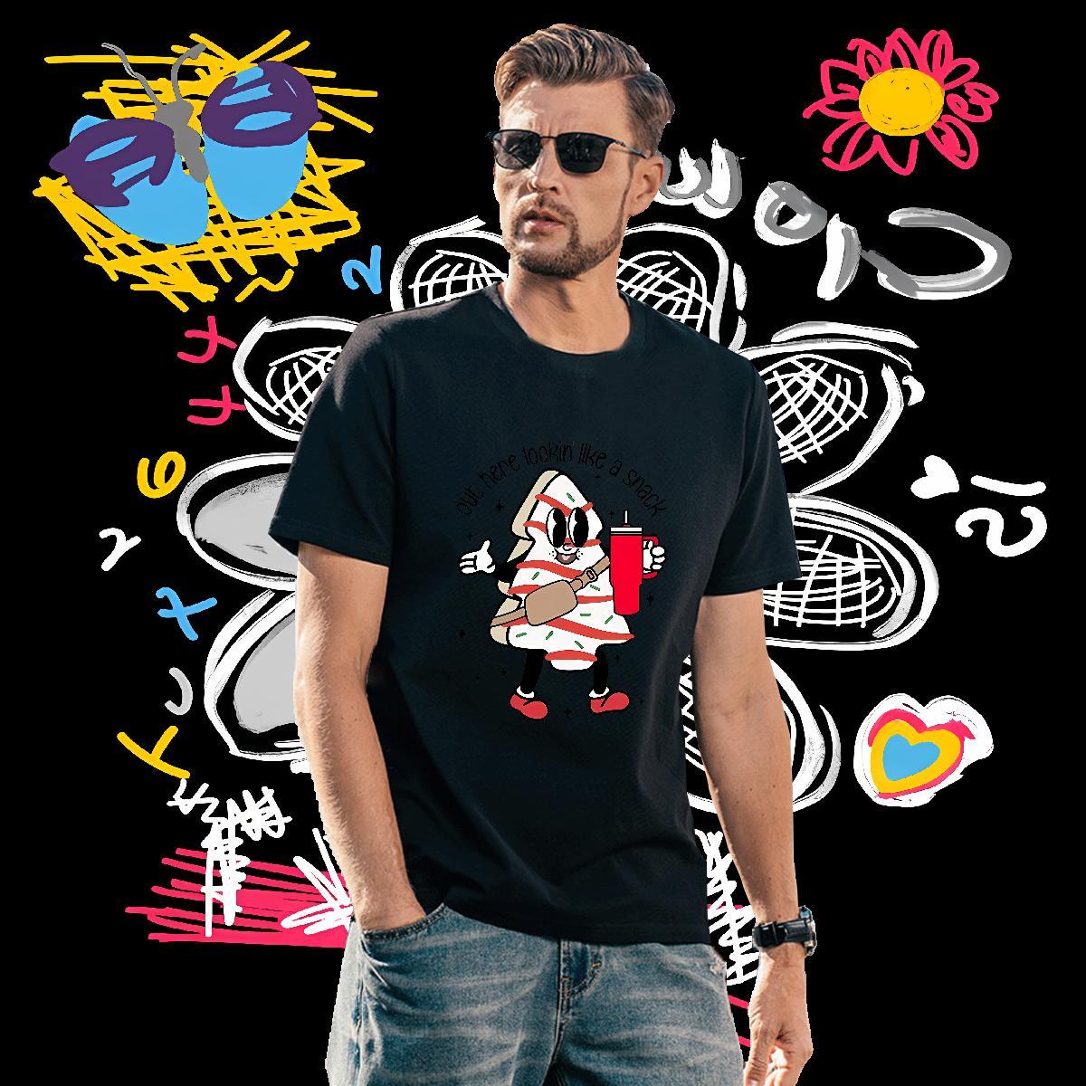 2024 Designer Couples T Shirts drink juice Hip Hop 230g Pure Cotton Tee Shirt Breathable Crew Neck Cool Man T Shirts Customized Print