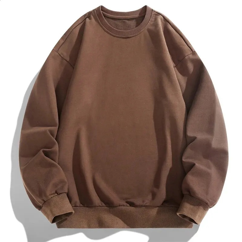 Mens round neck long sleeved Tshirt solid sweater casual sports elastic mens clothing WY000 240819