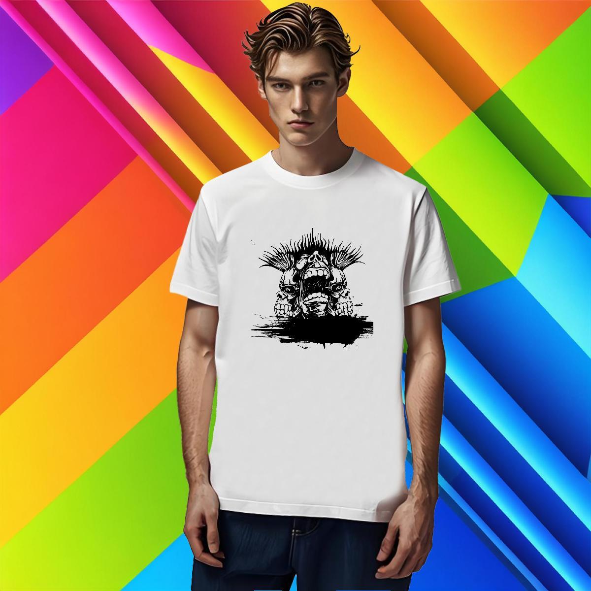 T shirt 100% Cotton 230g scary Street Crew Neck Breathable Custom Print Plus Size Men Tops Tees New Free Shipping Wear