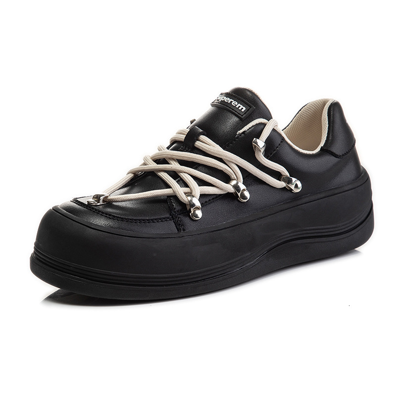 Ddmysports Little White Spring New Casual Flat Bottom Versatile Genuine Leather Shallow Mouth Running Eightening Single Shoes Women S Trend OUTDOOR