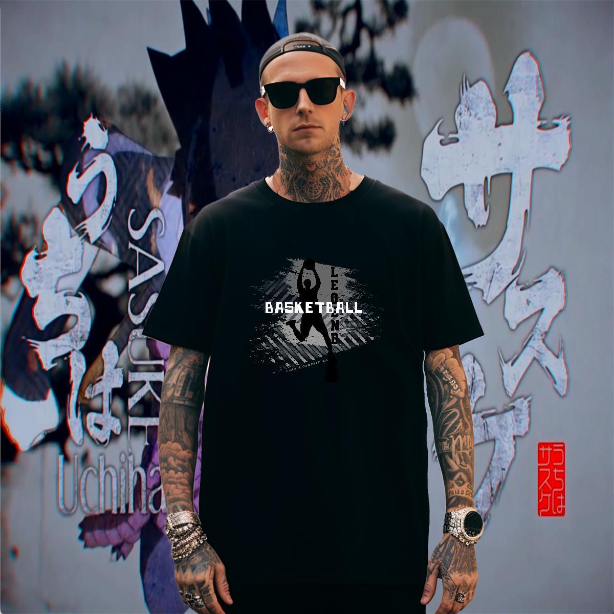 Designer Tshirts Street Wear 100% Cotton 230g Custom Anime Breathable Short Sleeve basketball Mens T Shirts Brand Tees