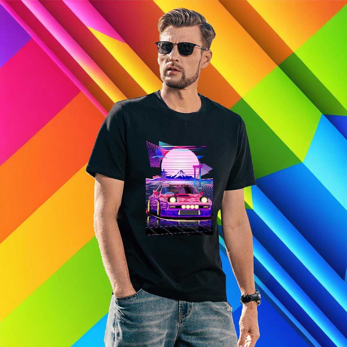Wholesale Couples T Shirts Street Casual 100% Cotton 230g Anime Print Short Sleeve Soft car Mens T Shirts 2024 Designer Wear