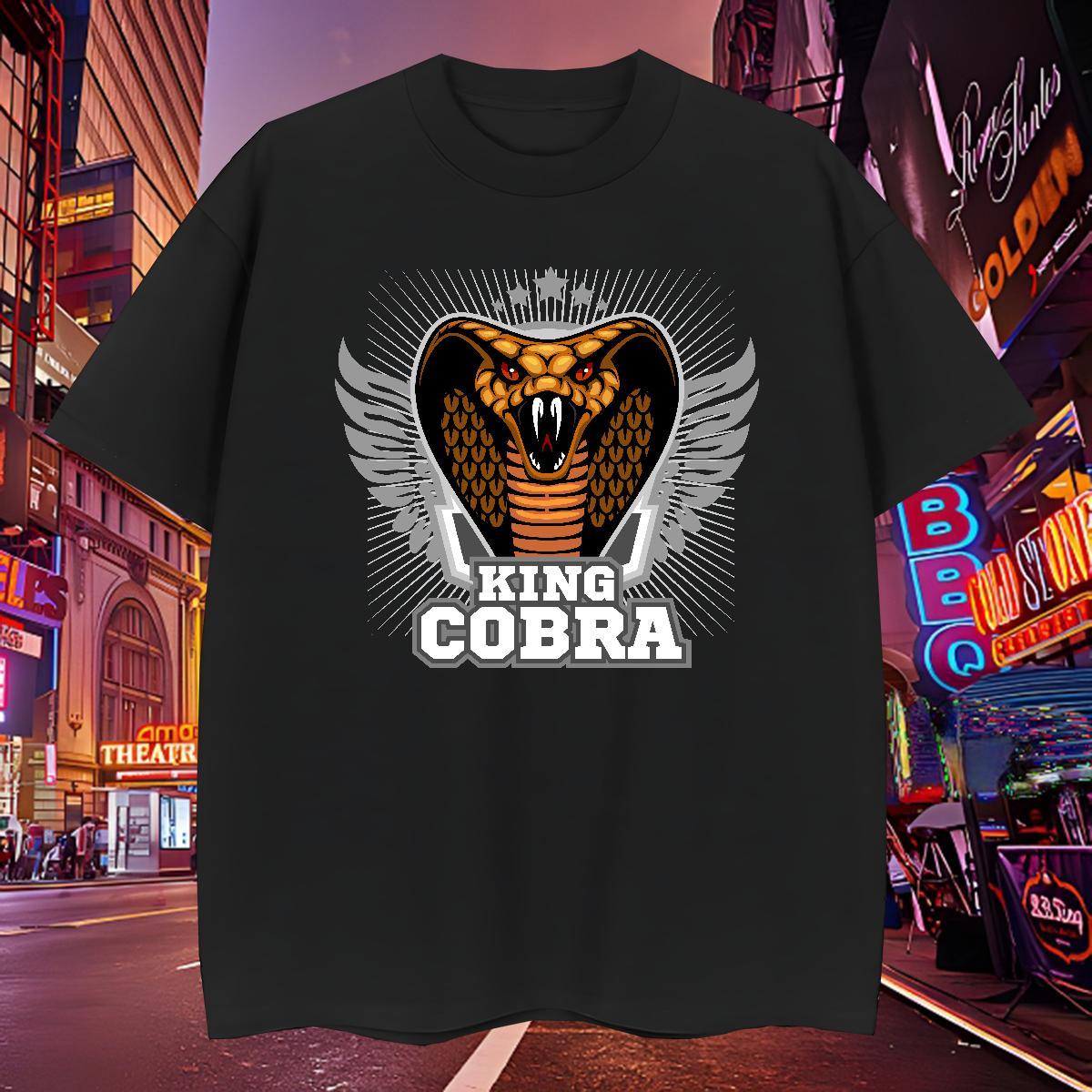 Soft T-Shirts for Men cobra Breathable Short Sleeve Street Casual Custom Big Size 230g Cotton Tshirt for Man Woman 2024 Tops Shirt