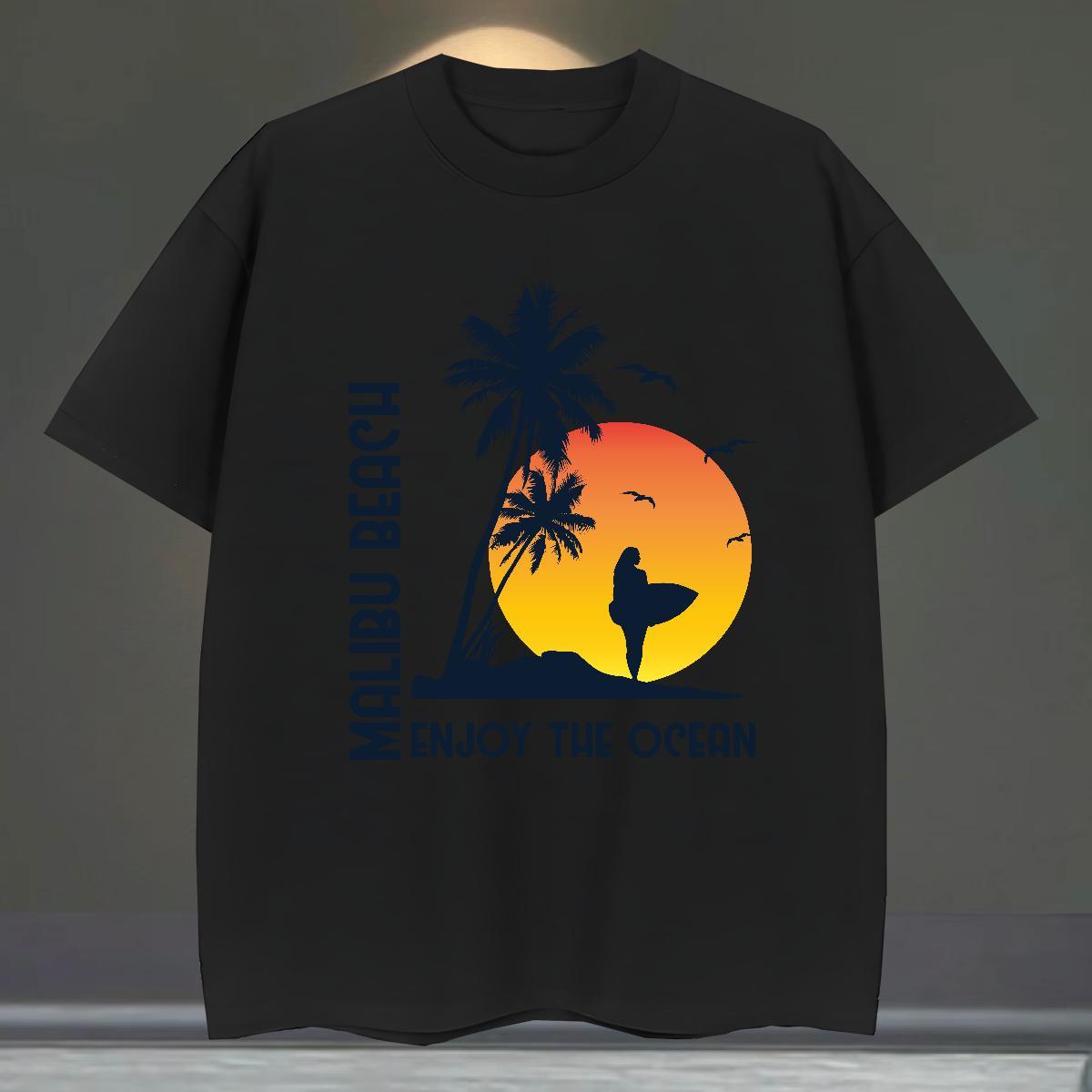 Loose Tshirts Casual Daily Wear 230g 100% Cotton Custom Big Size O-Neck Short Sleeve beach Men T Shirts Fashion Tees