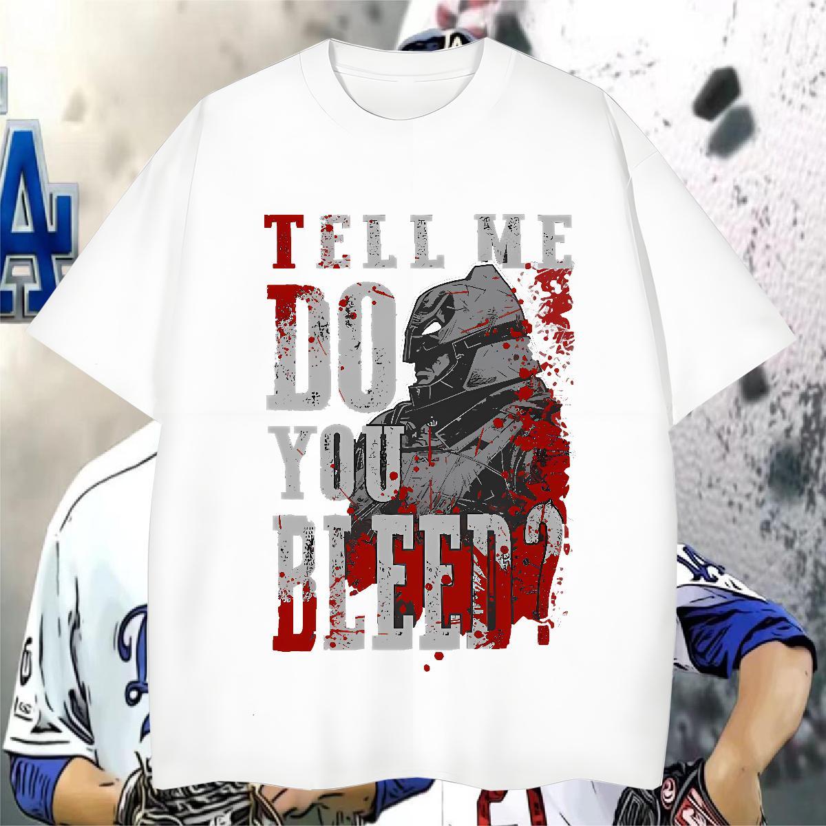 Men T Shirts 230g 100% Cotton scary Street Casual Short Sleeve Soft Plus Size Custom Mens Tshirts 2024 Summer Comfortable Tees