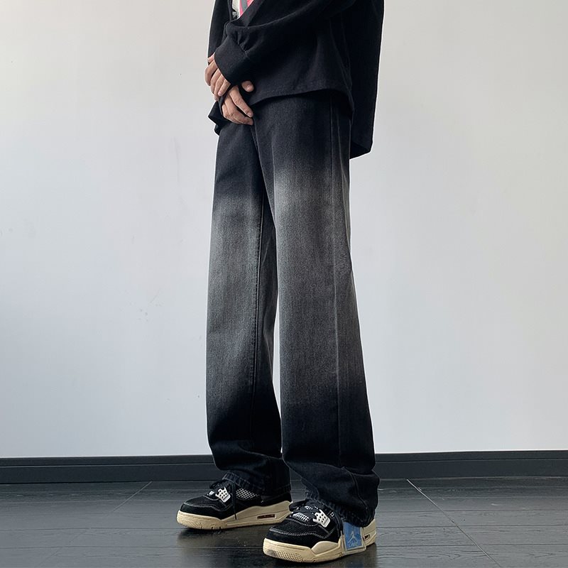 Mens Casual Pants Hip-Hop Street Jeans Y2k Vintage Loose Fit Denim Pants R240820
