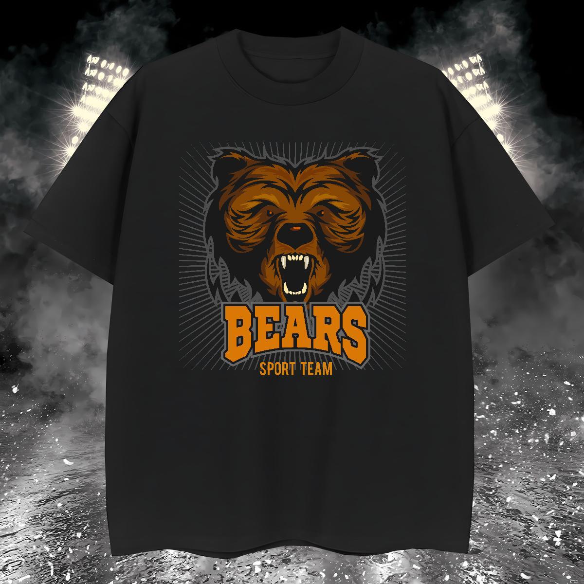 New Designer Couples T Shirts bear Street wear Hip Hop 230g 100% Cotton Tops Tees Crew Neck Breathable Comfortable T Shirts Men DIY