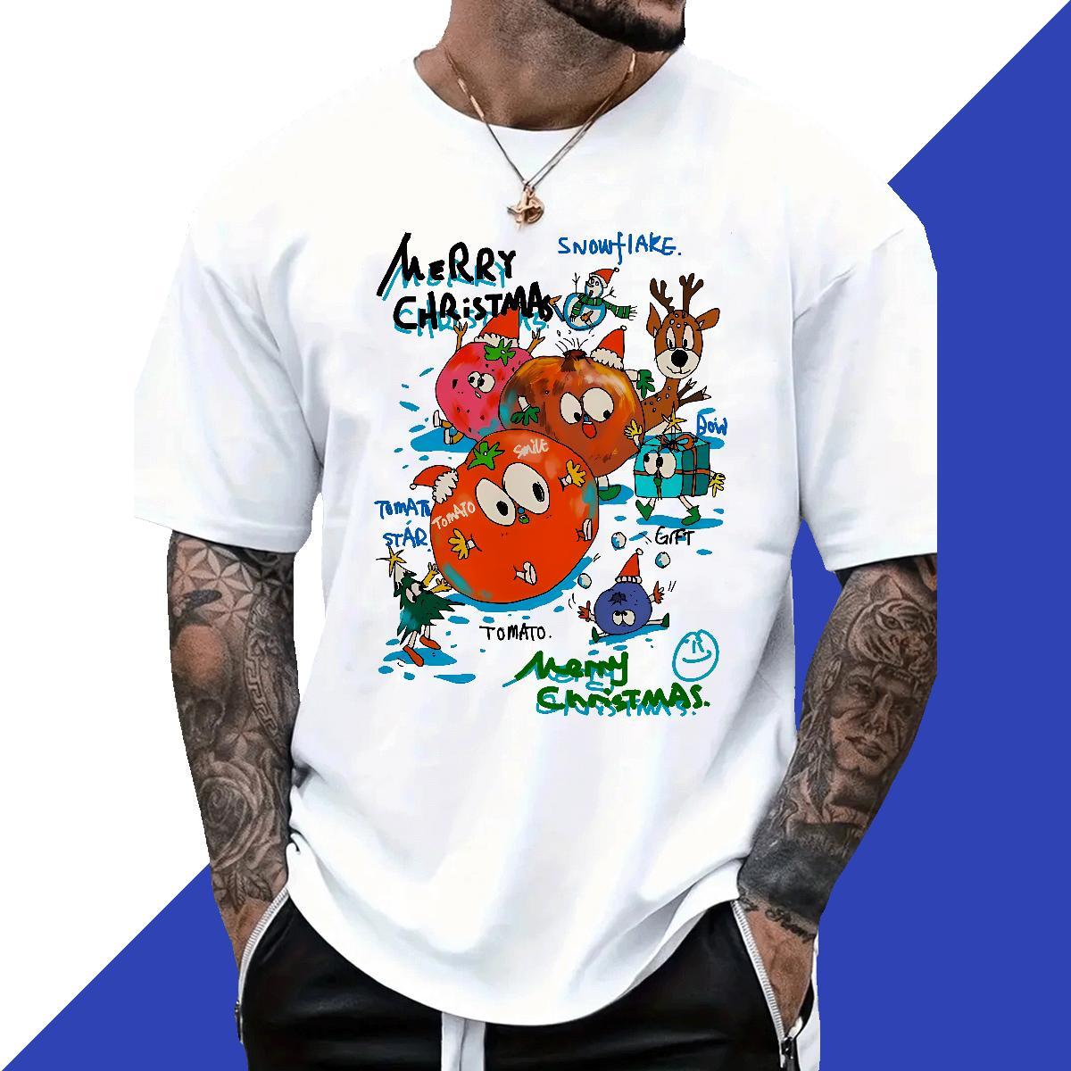 Fashion cartoon Men Clothes T-Shirt 100% Cotton 230g Men T Shirts Anime Print Casual O Neck Short Sleeves Soft Tops
