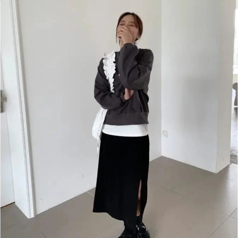 Pleated Womens Shoulder Bag Korean Style Solid Color Large Capacity Fashion Purse Simple Crossbody Bags for Girls 240820ZYl