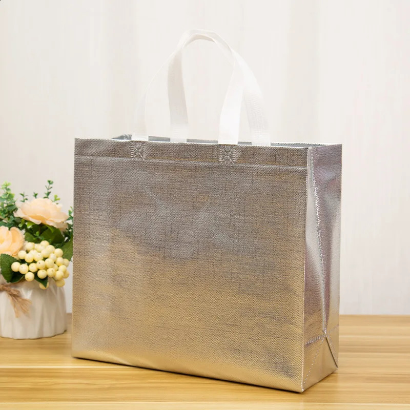 Shiny Laser Foldable Shopping Bag EcoFriendly Tote Bags Folding Pouch Portable Shopper Largecapacity Travel Grocery y250121