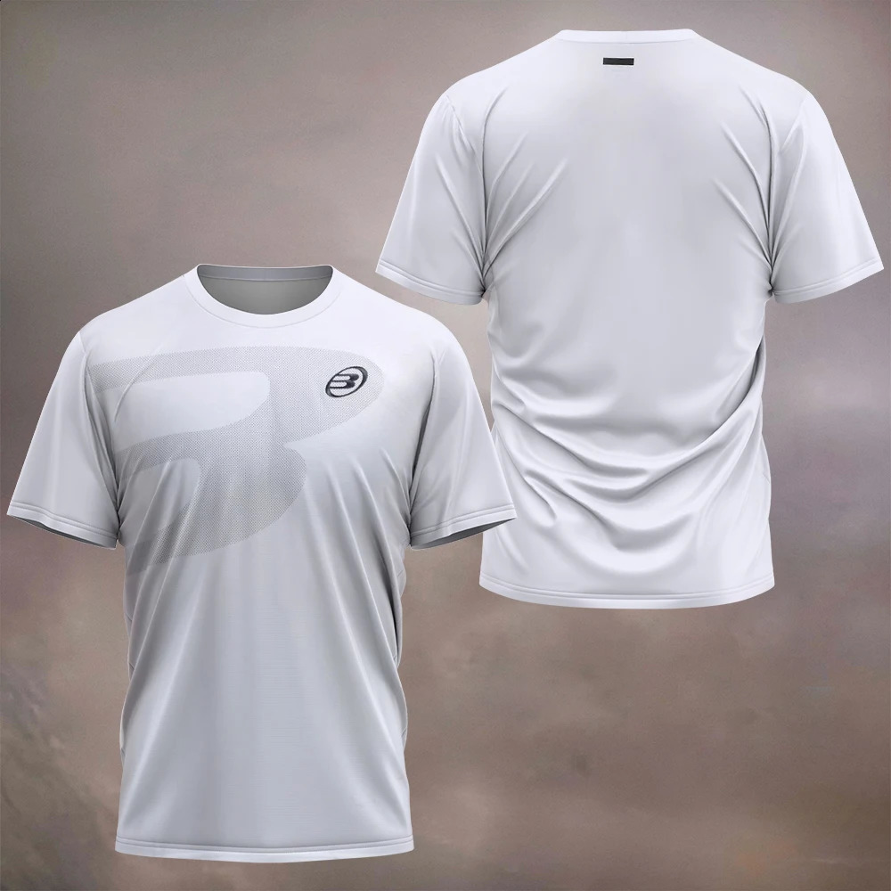Mens Trend Padel Element Print Tshirt Fashion Tennis Sport Breathable Short Sleeve Fitness Ultra Thin 240820