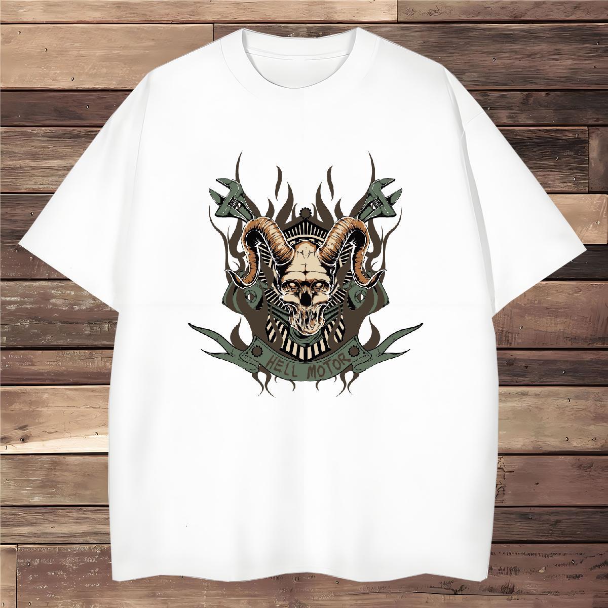 Brand T Shirt For Man shape Breathable Crew Neck Outdoor Plus Size Cartoon 230g Cotton Tshirts DIY Tees Shirts