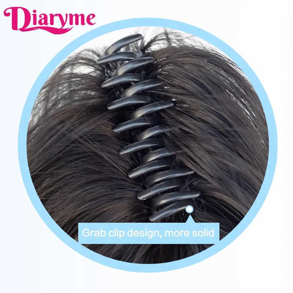 Ponytail wig womens synthetic long hair waterfall half series high ponytail claw clip ponytail wig girls natural fake sea W240817