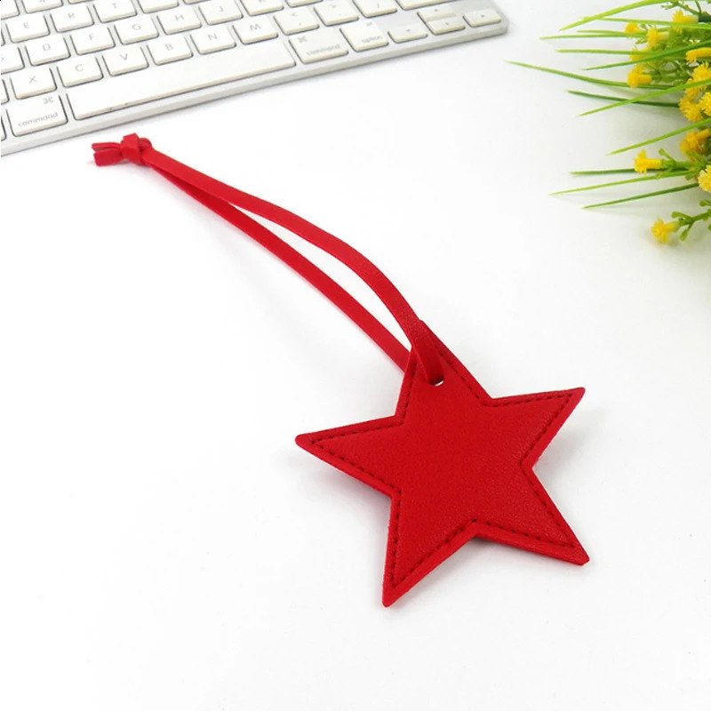 Free Start Five Star Leather Bag Pendant PU Gift Buckle Keychain 240820