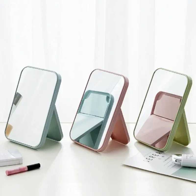 Makeup Mirror Desktop Portable Vanity Mirror High Definition Folding Makeup Mirror Portable Desktop Vanity Mirror Square Y240819