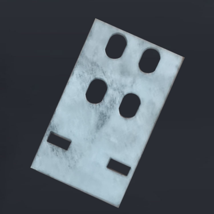 Welded Connection Anchor Plate - Posterior Mount, Hot Dip Zinc Coated