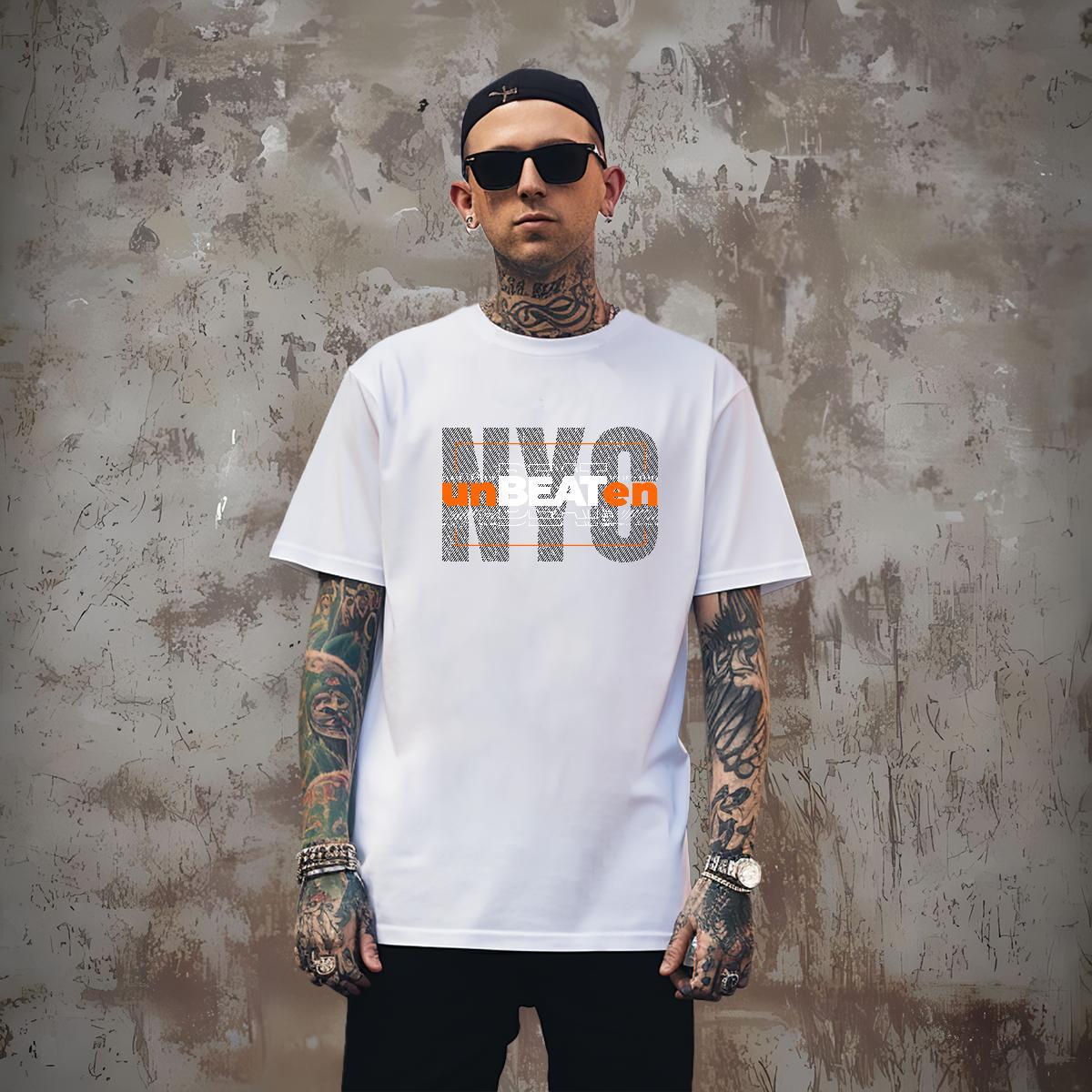 Loose unbeaten T shirt Sports Casual Tshirt for Man Woman 100% Cotton 230g DIY Crew Neck Oversized 4XL Tops Shirt