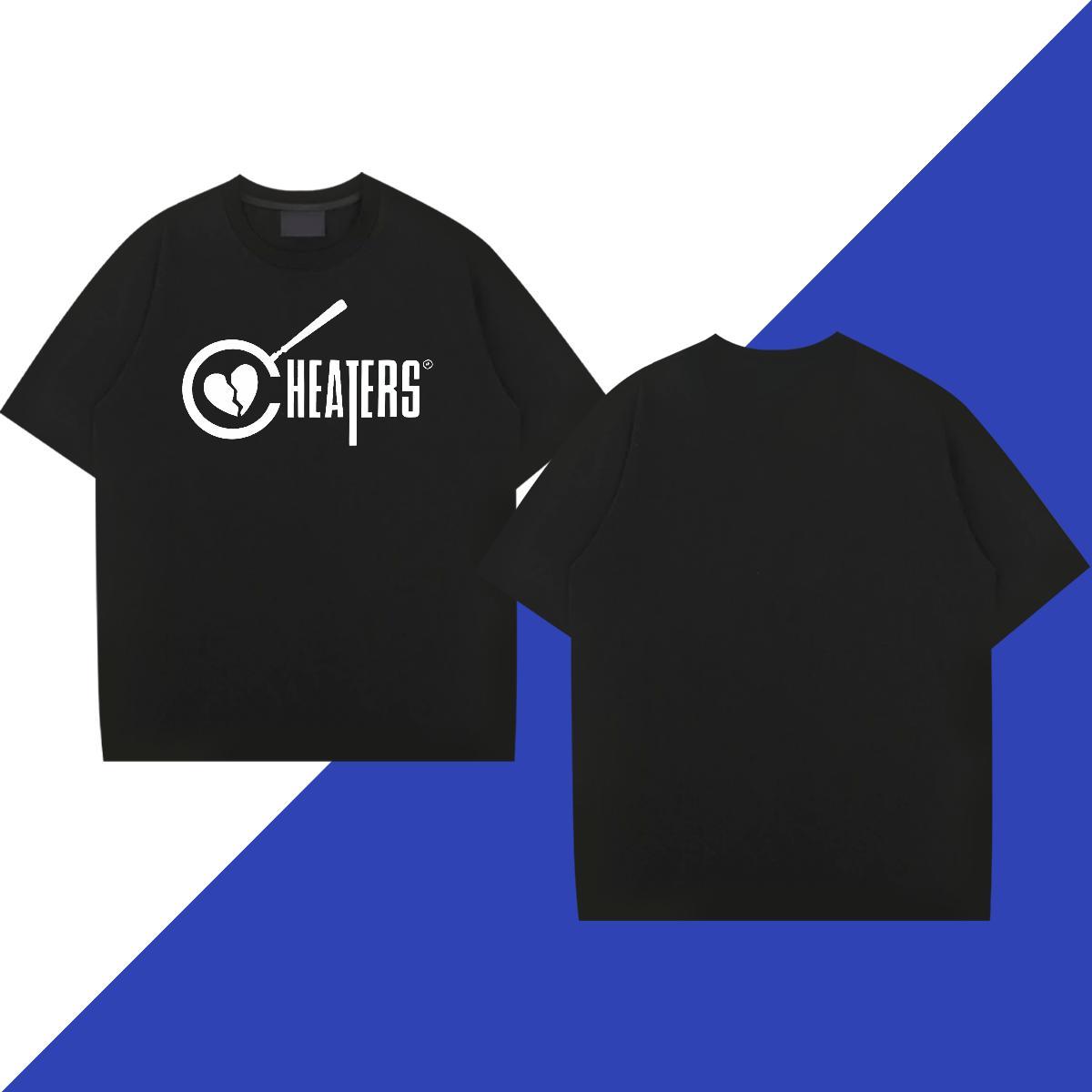 Unisex Couples T Shirts Anime Printing Street 230g Cotton Custom Big Size Breathable Crew Neck letter Men T Shirts Brand Tops Tees
