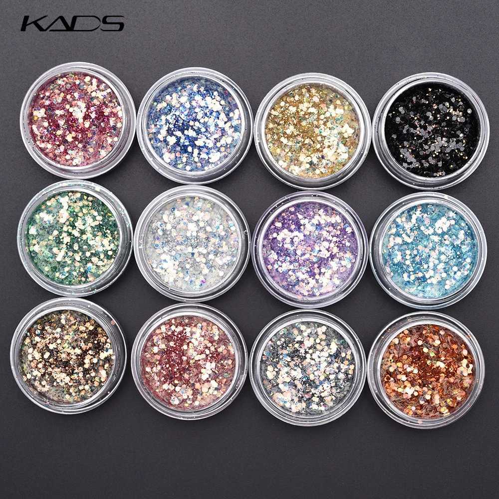KADS Nail Art Glitter Powder Chrome Dust Pigment Powder Shining Nail Art Decorations Sequins Flakes for Nails High Gloss ShinyXJ240815