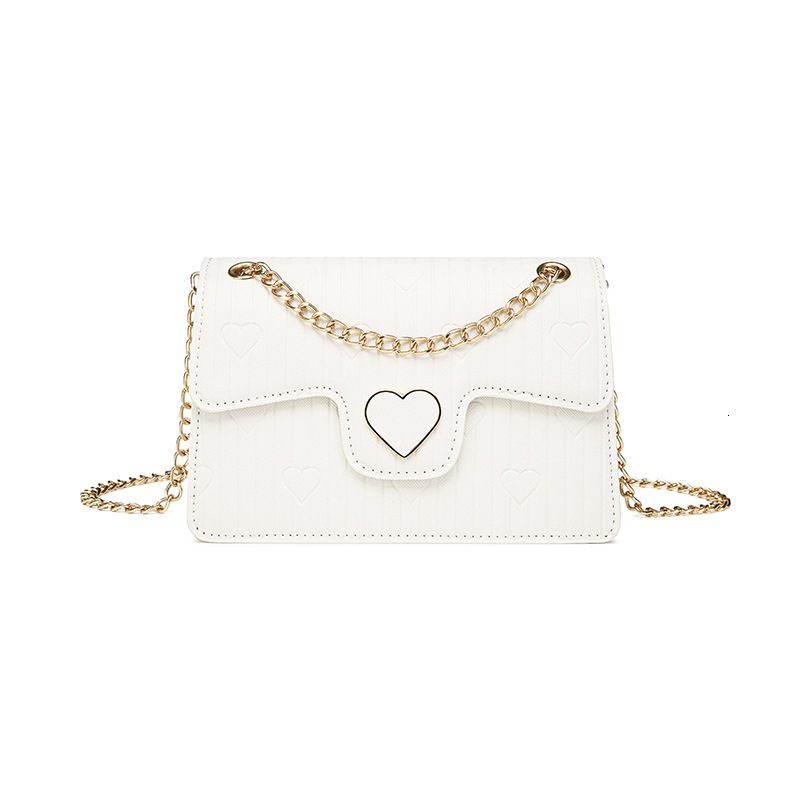 PU 2024 New Crossbody Women's Love Embroidered Thread Single Shoulder Small Square Bag 9926820