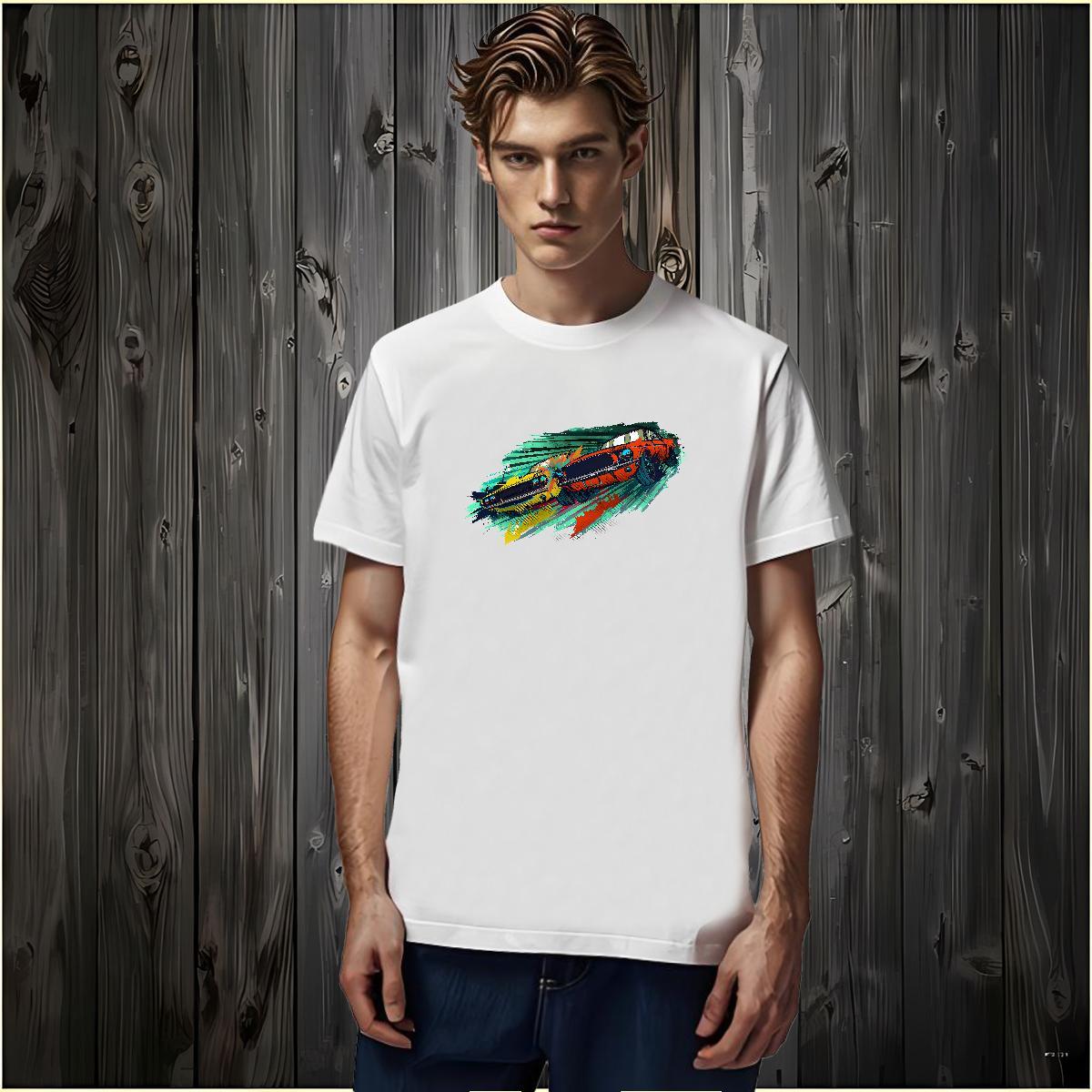 Soft car T Shirt For Man Spring Summer Men Clothes T-Shirt 230g Cotton Custom Breathable Soft Customized Print Tees Shirts