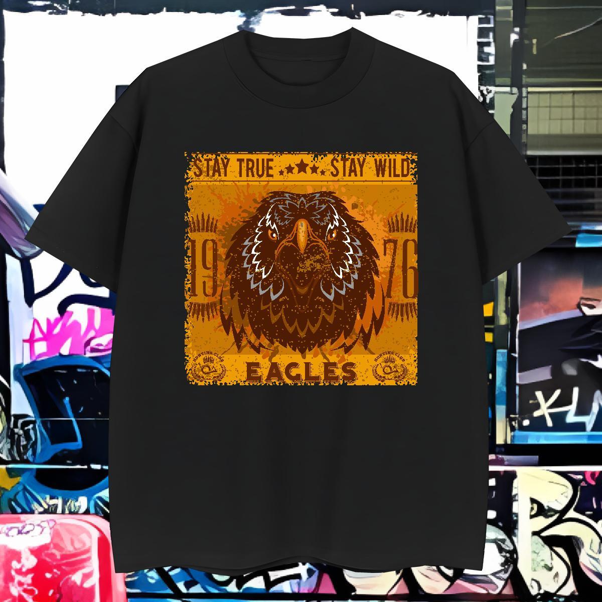 Cool T-Shirts eagle Breathable Hip Hop Street Custom Big Size 100% Cotton 230g Tshirts New Arrival Tees