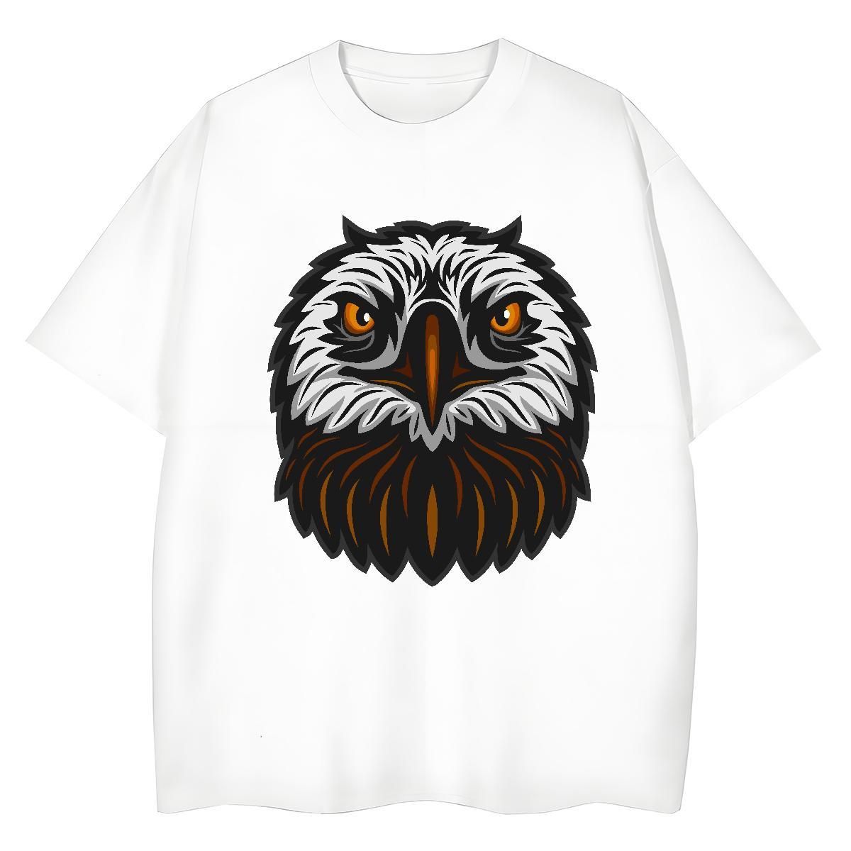 Cool T-Shirts owl Breathable Short Sleeve Casual Daily Wear Black White 230g 100% Cotton Tshirts Classic Tops Tees