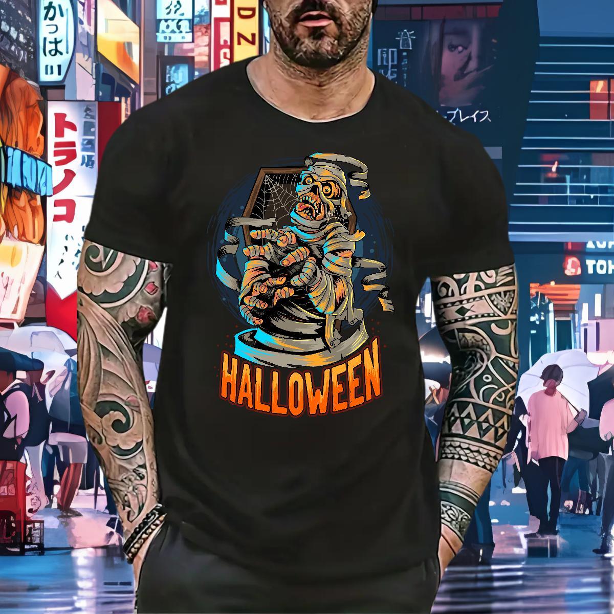 Wholesale halloween Men Tshirts 230g 100% Cotton Man T Shirts Plus Size Custom Outdoor Short Sleeve Soft Popular Tees Shirts