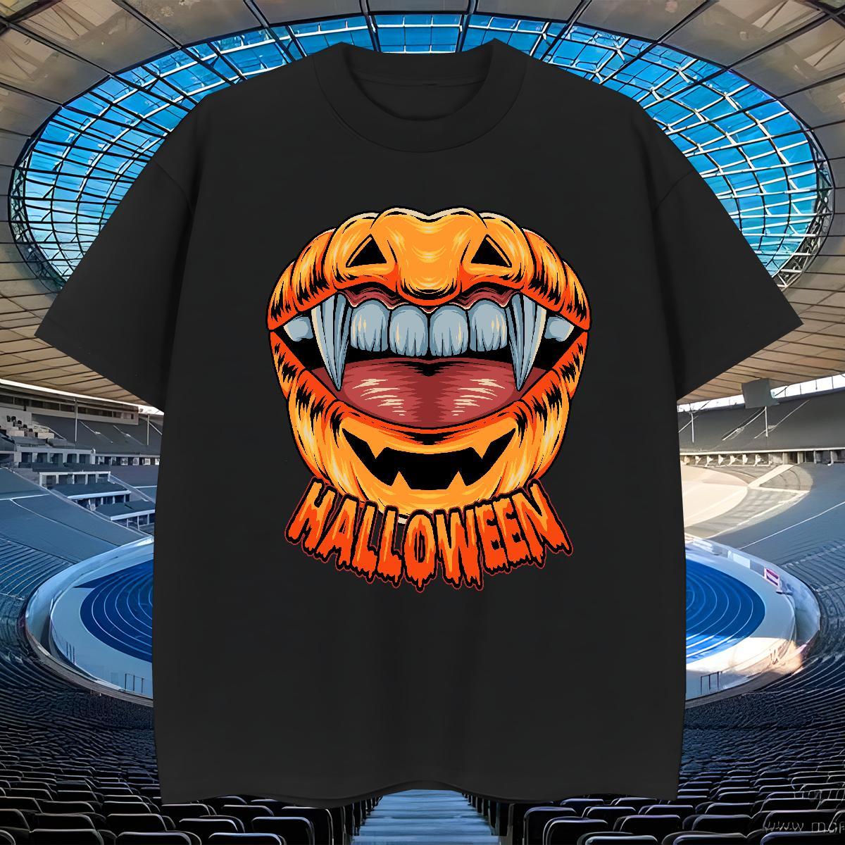 Cool Design T shirt halloween Breathable Soft Casual Beach Customized 230g Pure Cotton Tshirts Fashion Design Top Tees