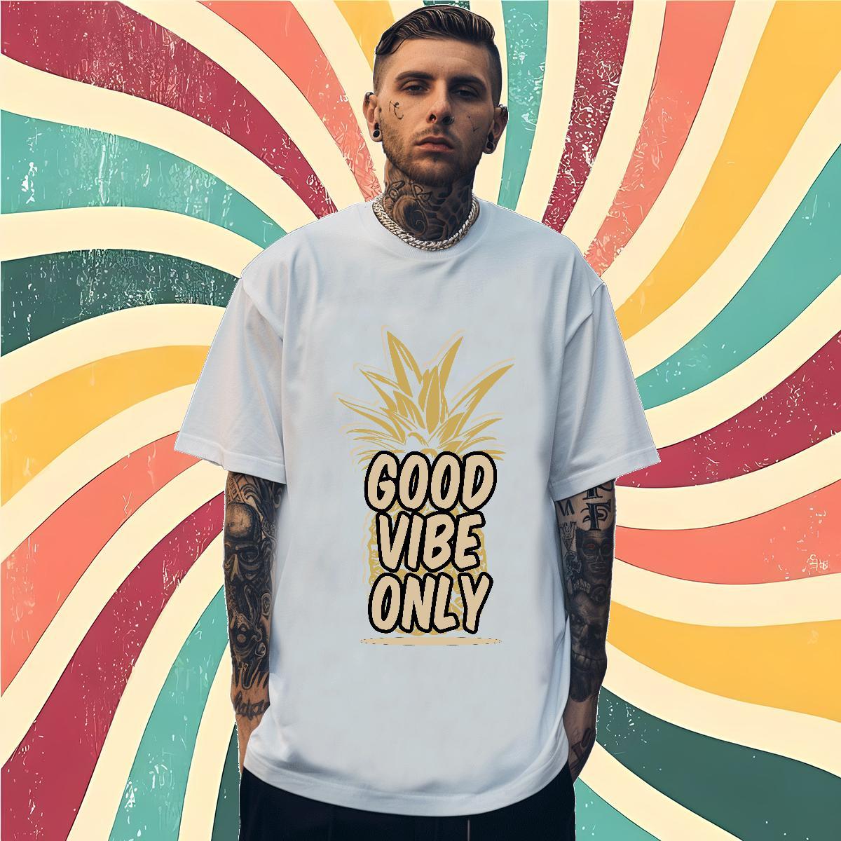 Comfortable monogram 230g Pure Cotton Men Tshirts Hip Hop Street Breathable Crew Neck Men T Shirts Custom Plus Size Custom Clothes