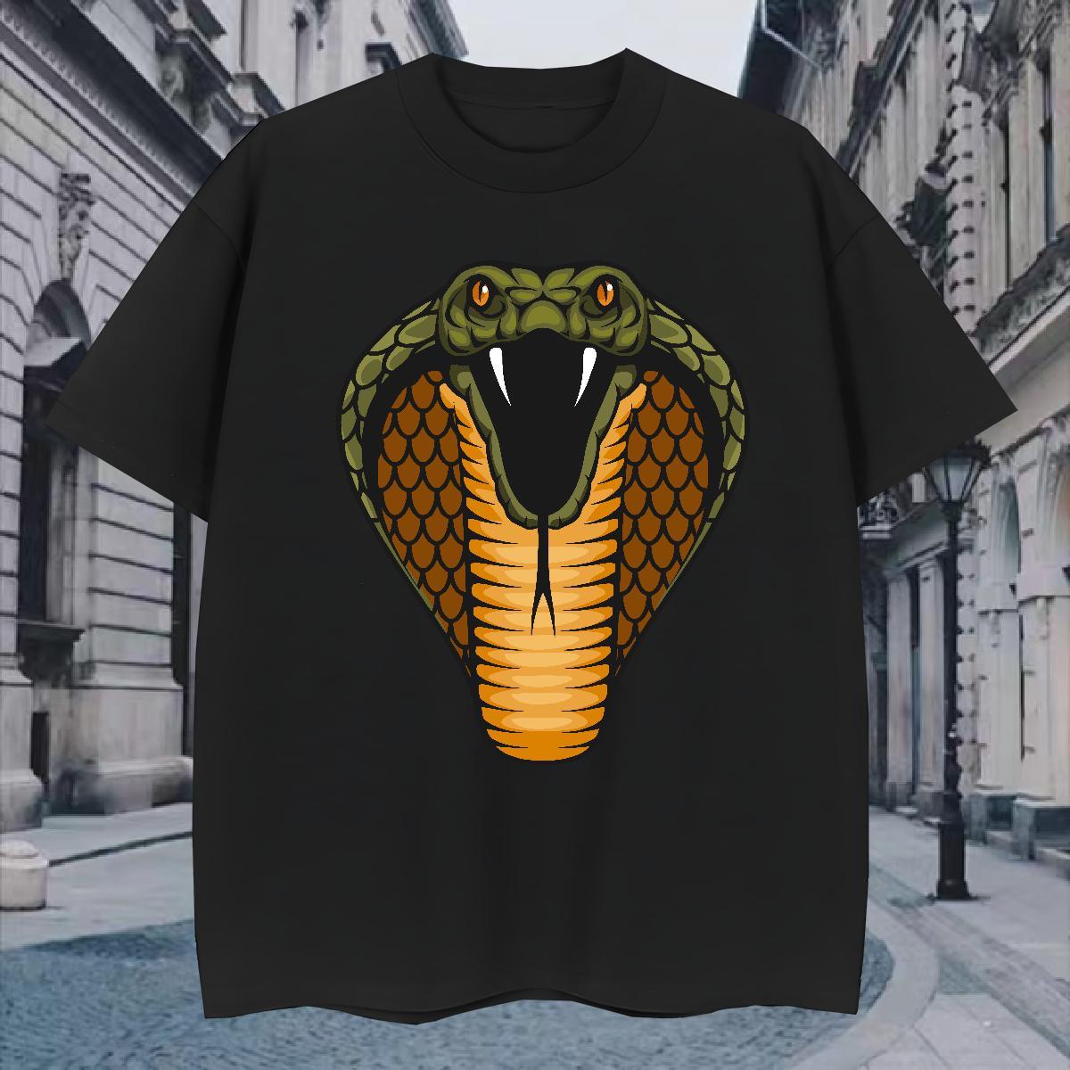 T shirt 230g 100% Cotton cobra Casual O-Neck Short Sleeve Custom Big Size Men Tops Tees Fashion Casual Comfortable Tees Shirts