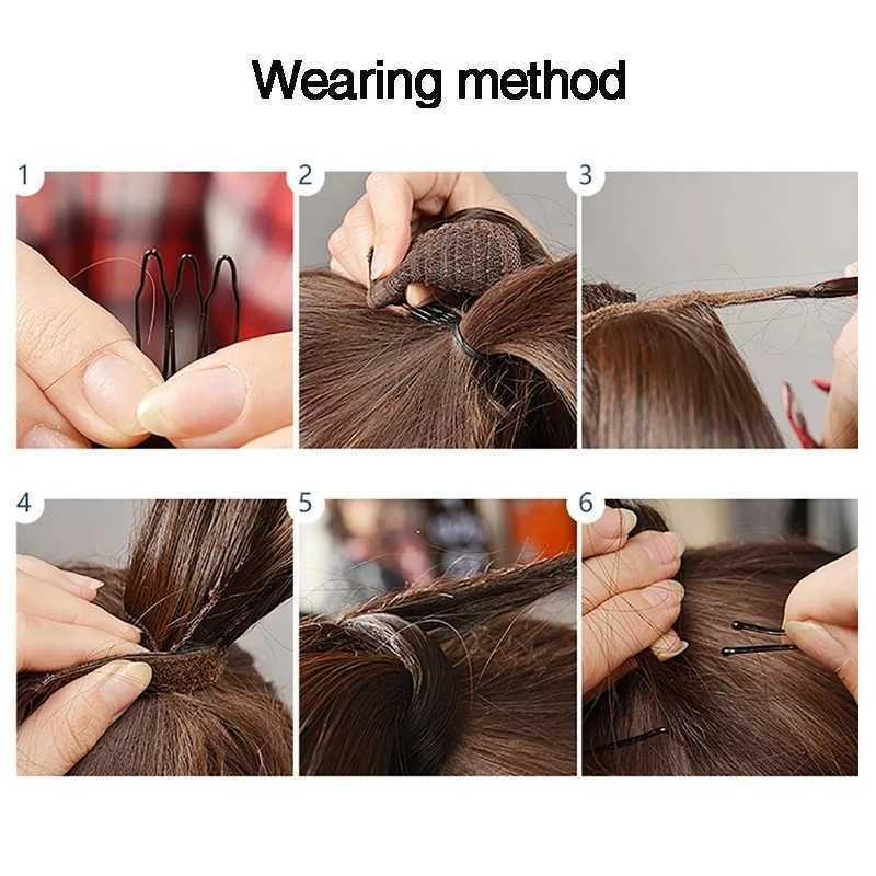Chunjiang Synthetic 24 inch long curly hair with a ponytail clip wrapped around the hair natural ponytail extension wavy wig straight wig W240817