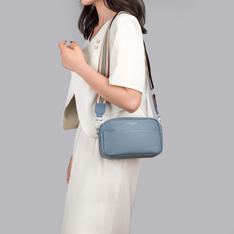 Genuine Leather Designer Bag for Women Small Parcel Pure colored Casual Crossbody Shoulder Bags