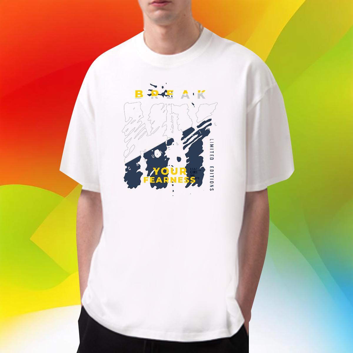 Free Shipping gun 230g Cotton Men Tees Street Casual Pure Cotton T-Shirts 2024 Custom Print Plus Size Polos