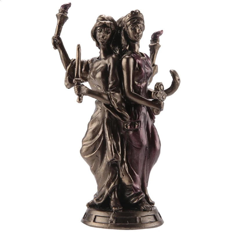 Retro Greek Three Goddesses Resin Statue in Forms Hecate Goddess Sculpture Craftsmanship Home Desktop Decoration 240819