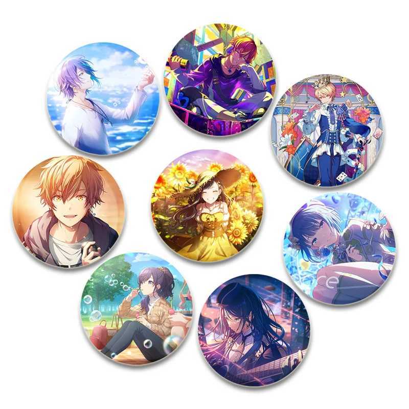 32/44/58mm anime project SEKAI pin cute cartoon badge handmade tinplate brooch backpack clothing gift accessory brooch W240815