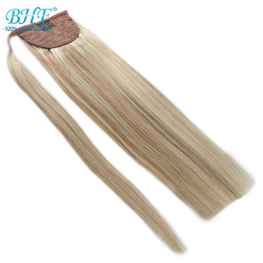 BHF artificial ponytail straight hair Russian machine Remy ponytail extension 2# dark brown 613# blonde 120g 24 inch clip on wig W240817