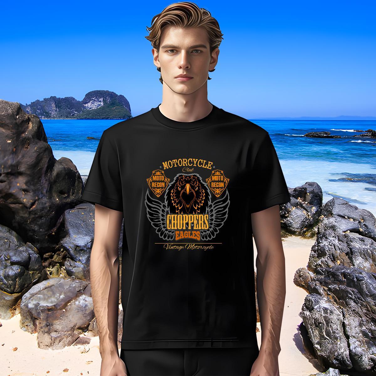 Cool Design Mens T Shirts eagle Breathable Soft Street DIY Printed 230g Pure Cotton Mens Tshirts 2024 Designer Tees Shirts