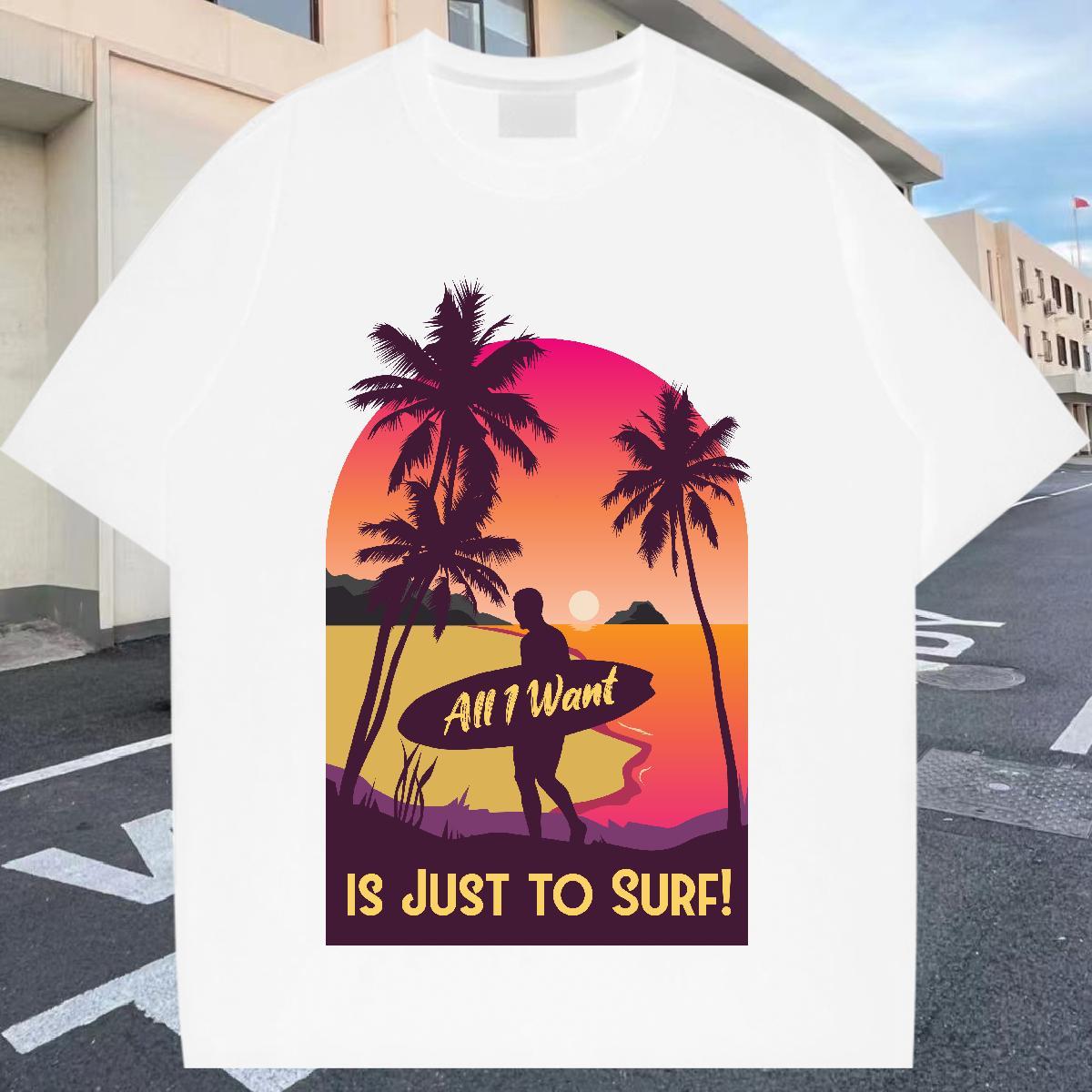 2024 Casual Unisex Tshirts Street Breathable Short Sleeve Tops Shirt Brand 230g Cotton beach Anime Oversized T-Shirts for Women